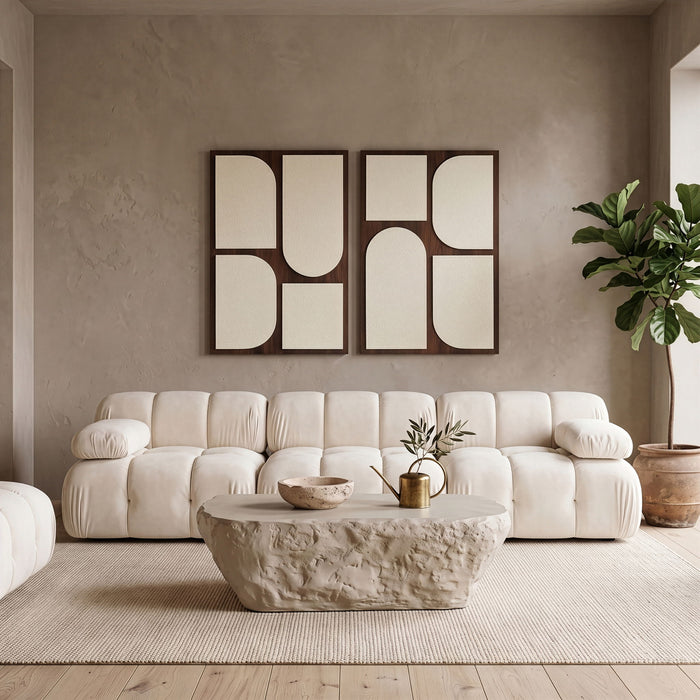 Icon - Mango Wood 2 Piece Wall Art