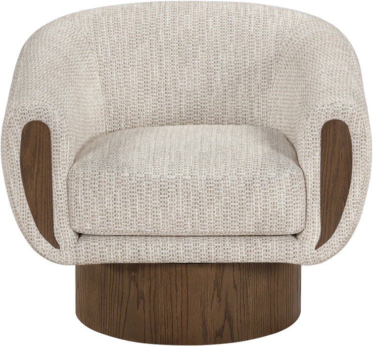 Avella - Interwoven Fabric Swivel Accent Chair