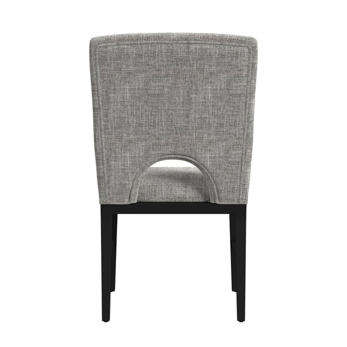 Oregon - Fabric Dining Side Chair (Set of 2) - Gray / Black