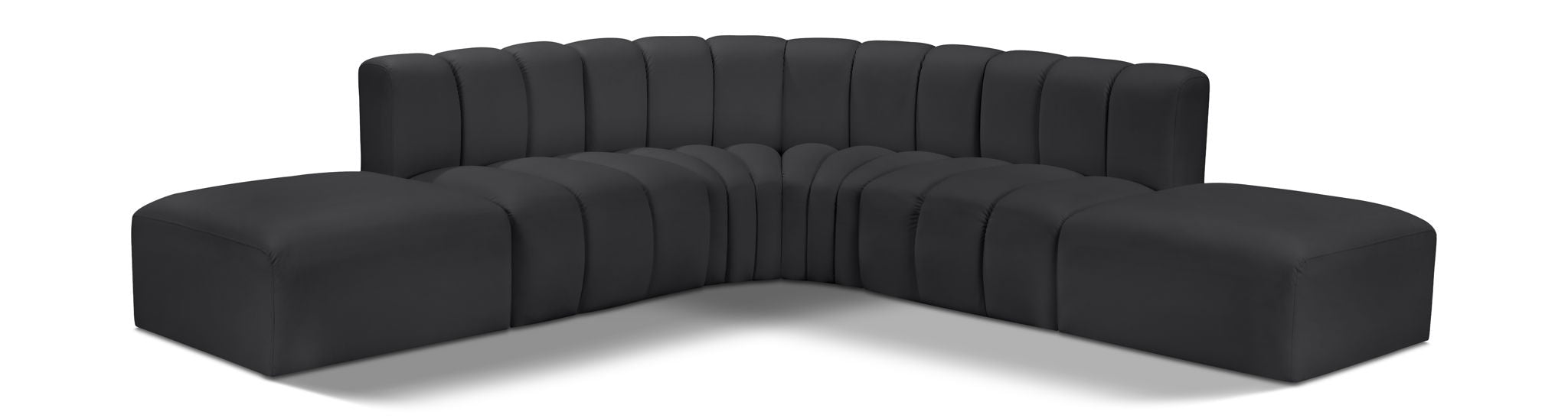 Arc - Faux Leather 6 Piece Corner Modular Sofa