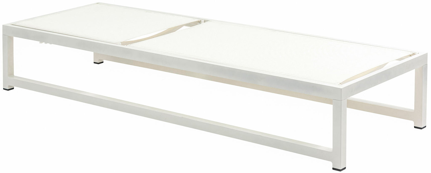 Maldives - Water Resistant Outdoor Patio Adjustable Sun Chaise Lounge Chair With White Base