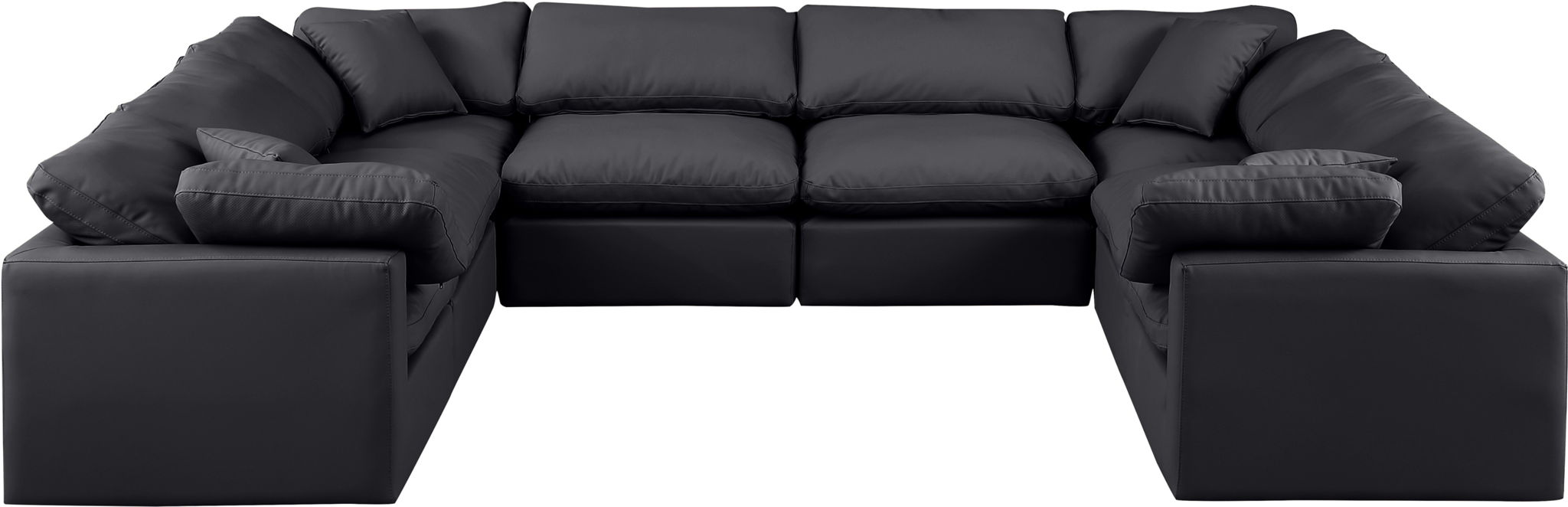 Indulge - Faux Leather 8 Piece Modular Sectional
