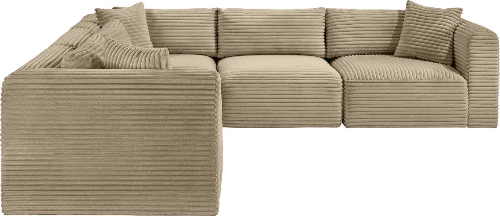 Shaggy - Fabric 5 Piece Modular Corner Sectional