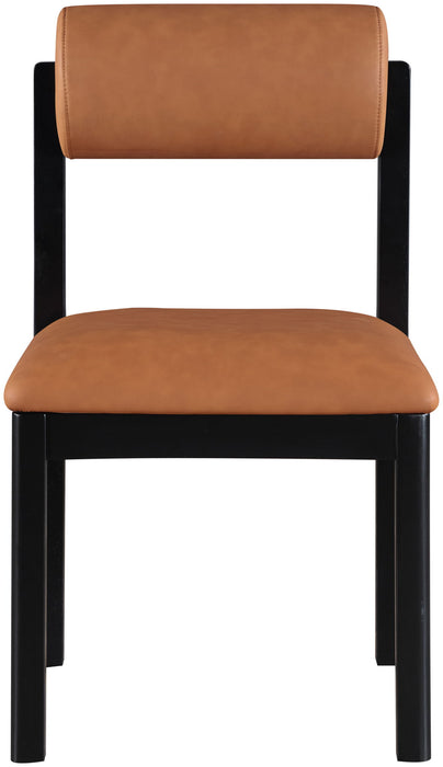 Roundhill - Faux Leather Dining Chair (Set of 2) - Black Frame