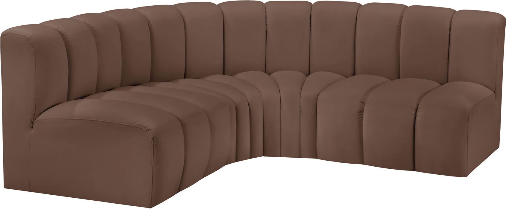 Arc - Faux Leather 4 Piece Corner Modular Sofa