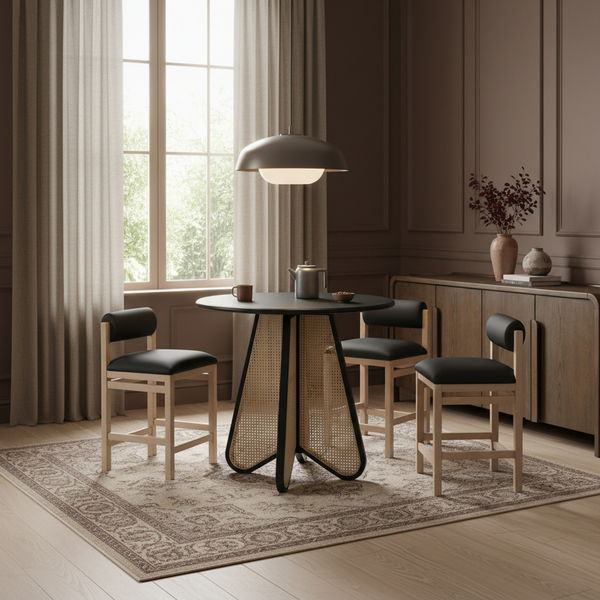 Butterfly - Solid Wood And Natural Cane Table