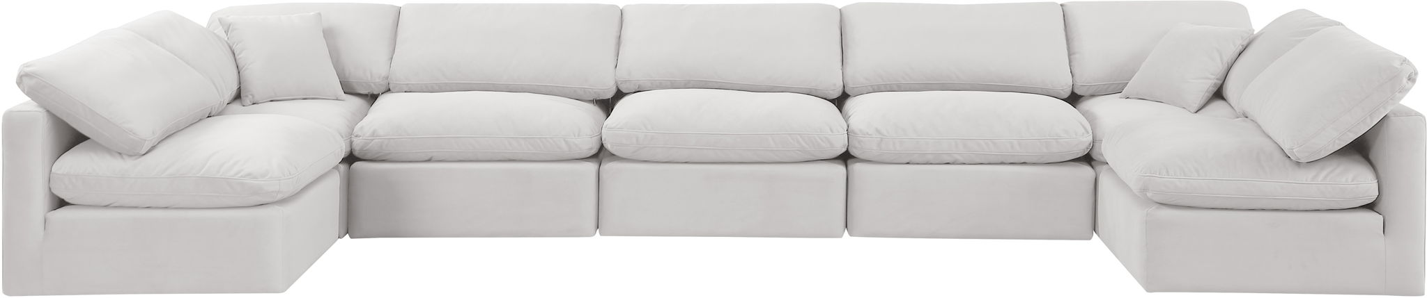 Indulge - Velvet 7 Piece Modular U-Shaped Sectional