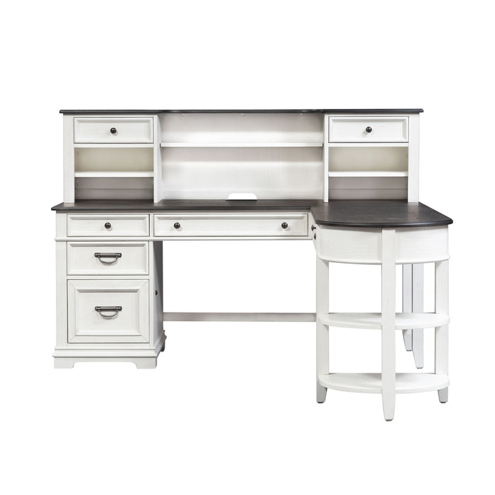 Allyson Park - L Shaped Desk With Hutch - White