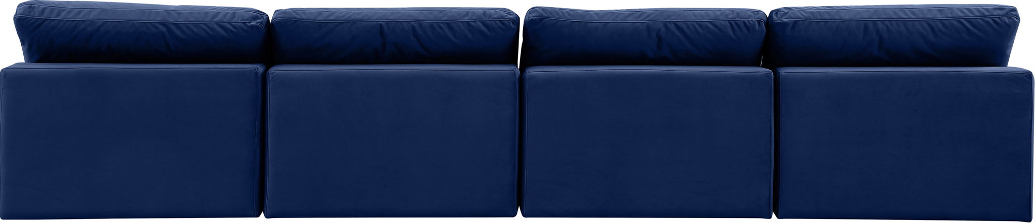 Comfy - Velvet Modular Armless Sofa 4 Seats
