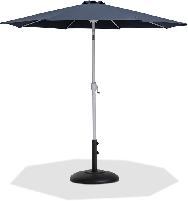 Fiji - Aluminum Patio Umbrella With Round Black And White Base