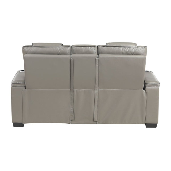 Apex - Power Double Reclining Loveseat With Center Console, Power Headrests, Storage Arms With Cup Holders, Wireless Charger, Air Massage And Heat, LED Lighting And Charging Ports