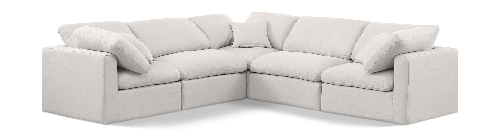 Indulge - Linen 5 Piece Modular Corner Sectional