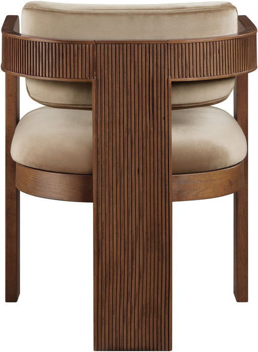 Sacha - Velvet Dining Chair With Brown Base (Set of 2)