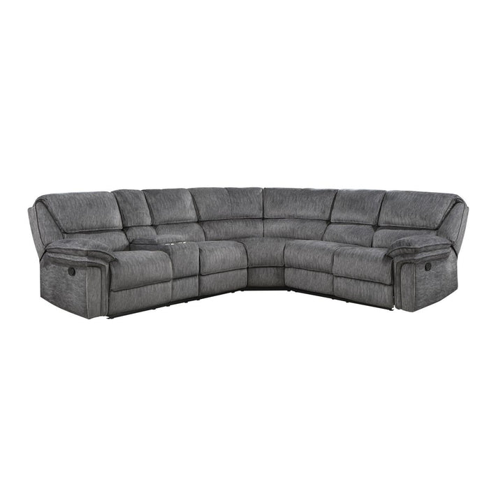 Muirfield - 3 Piece Reclining Sectional With Left Console - Gray