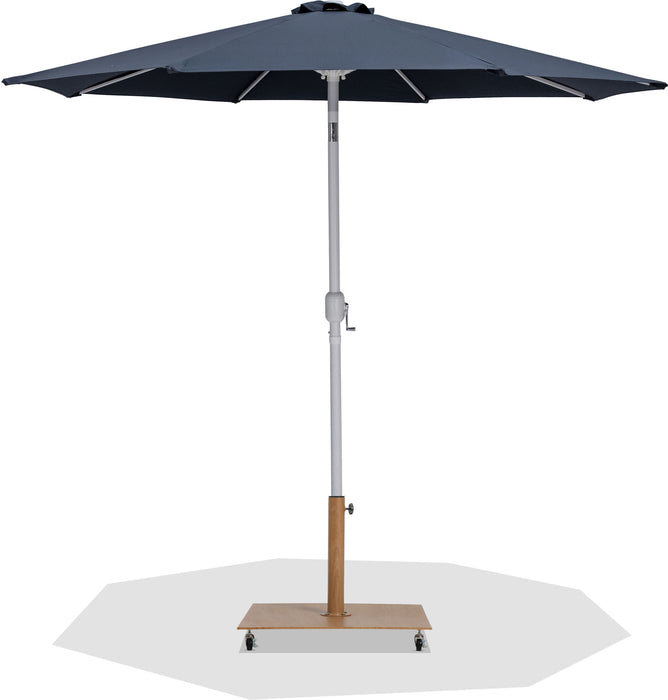 Fiji - Aluminum Patio Umbrella With Square Teak And White Base