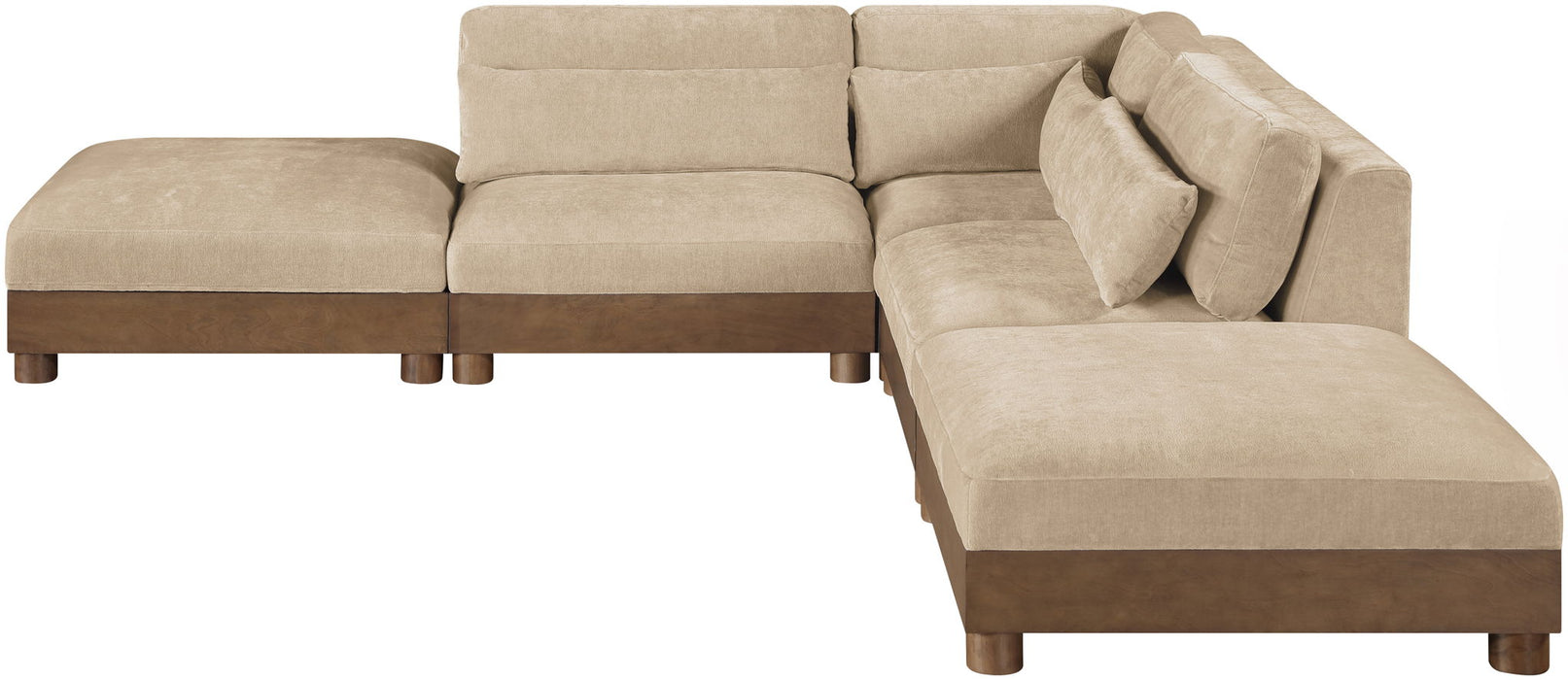 Turin - Fabric Upholstered 5 Piece Modular Sectional