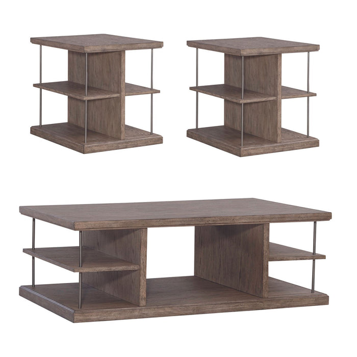 City Scape - 3 Piece Table Set - Burnished Beige