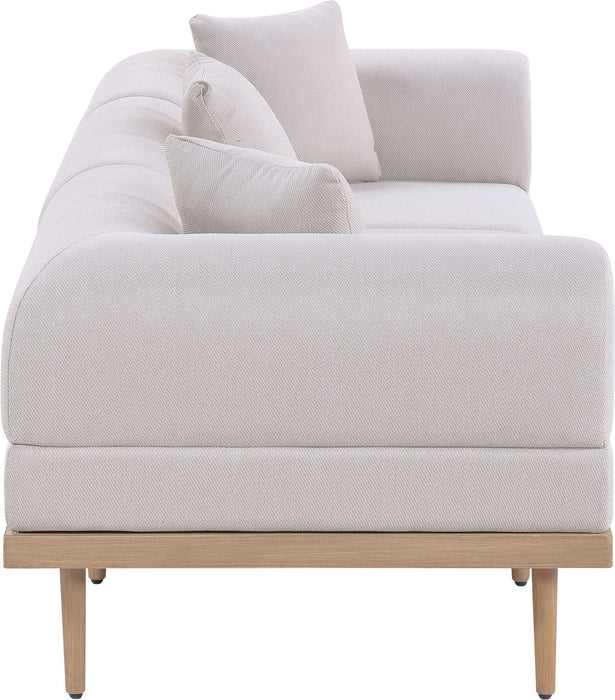 Laguna - 3 Piece Resilient Water Resistant Fabric 106.5" Upholstered Outdoor Patio Modular Sofa