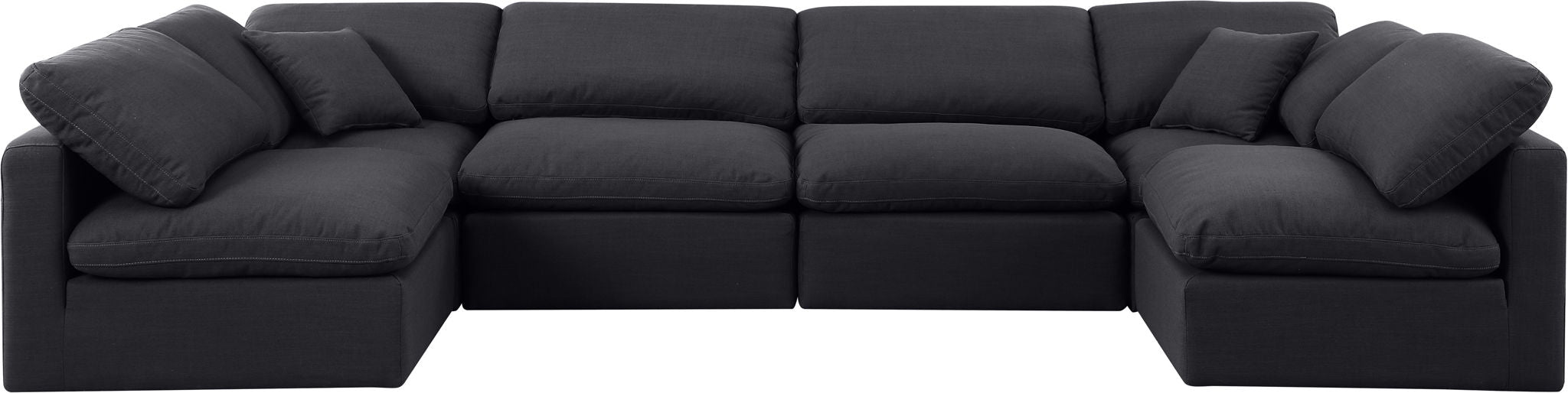 Indulge - Linen 6 Piece Modular U-Shaped Sectional