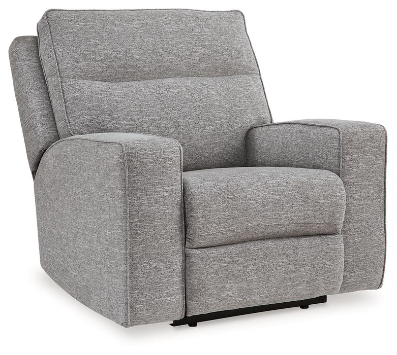 Biscoe - Power Recliner /Adj Headrest - Pewter