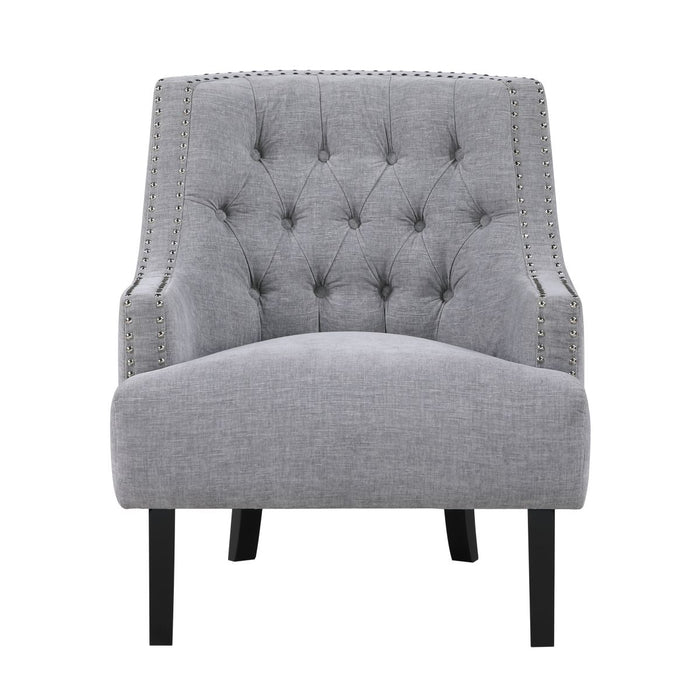Charisma - Chenille Accent Chair - Gray