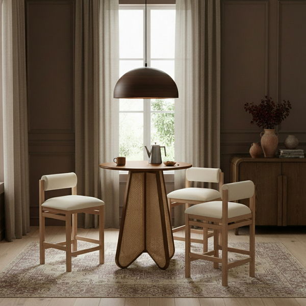 Butterfly - Solid Wood And Natural Cane Table