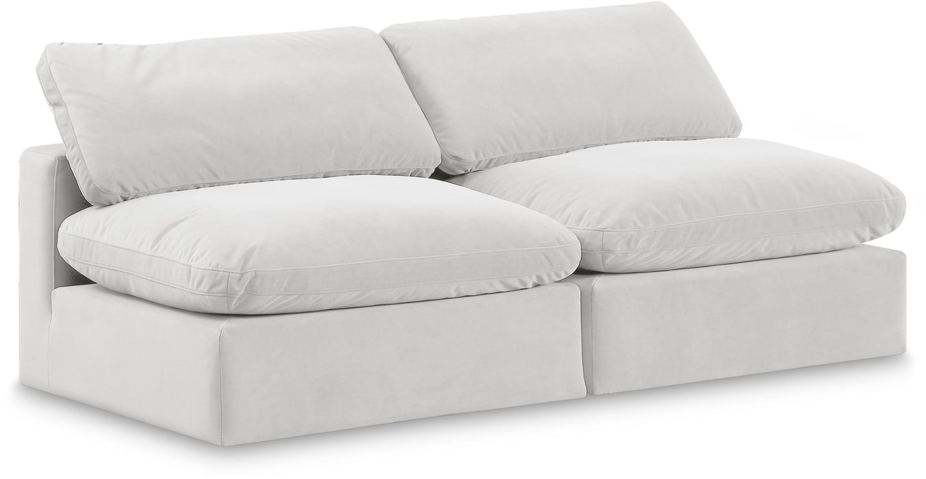 Comfy - Velvet Modular Armless Sofa 2 Seats
