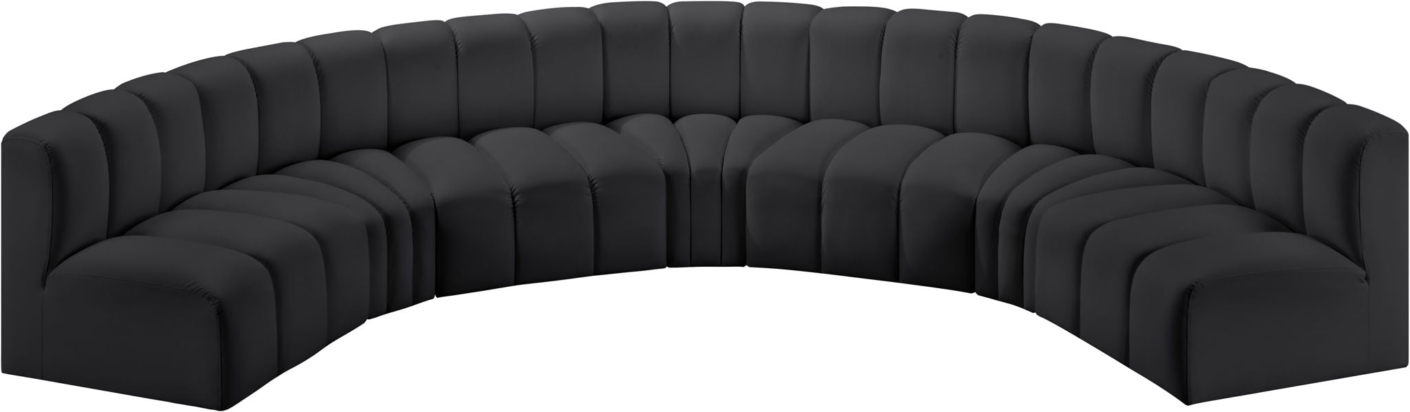 Arc - Faux Leather 7 Piece U-Shaped Modular Sofa