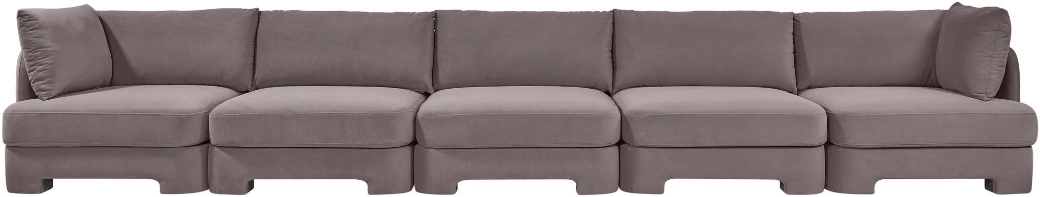 Hammond - Velvet Performance Fabric Upholstered 5 Piece Sofa