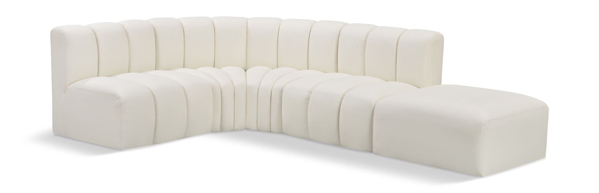 Arc - Faux Leather 5 Piece Corner Modular Sofa