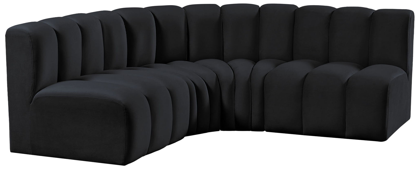 Arc - Velvet 4 Piece Corner Modular Sofa