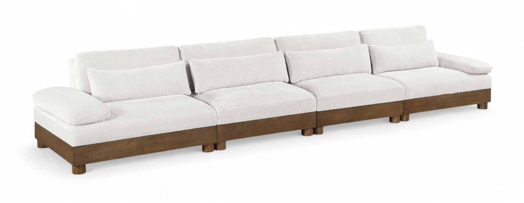 Turin - 4 Piece Fabric Upholstered Modular Sofa