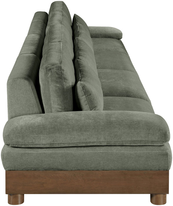 Turin - Chenille Fabric Upholstered Modular Sectional - Green