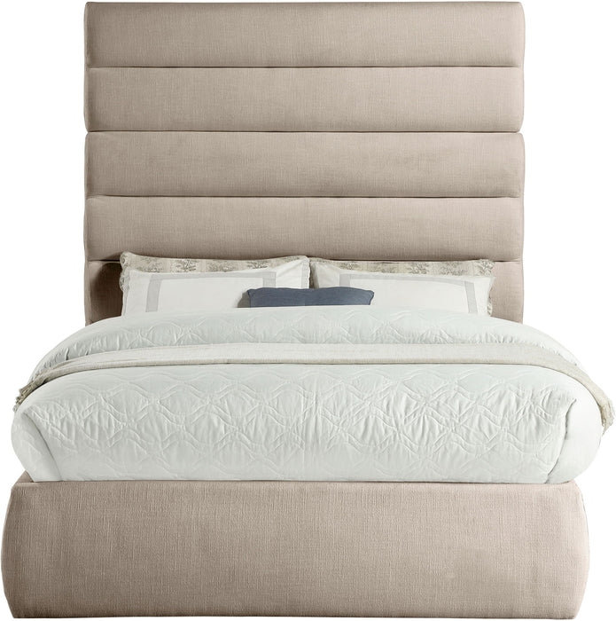Adam - Linen Fabric Bed With 70.5" Headboard