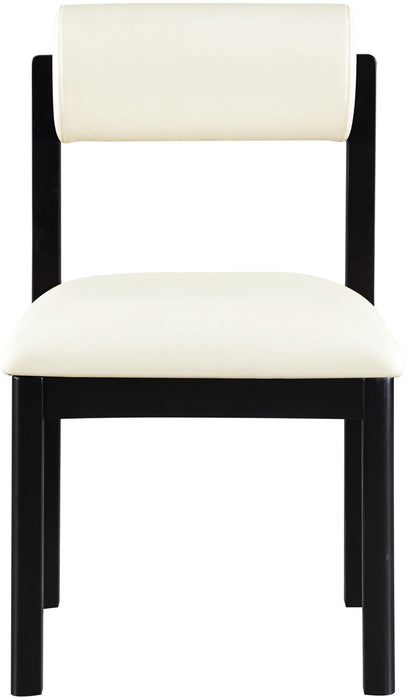 Roundhill - Faux Leather Dining Chair (Set of 2) - Black Frame