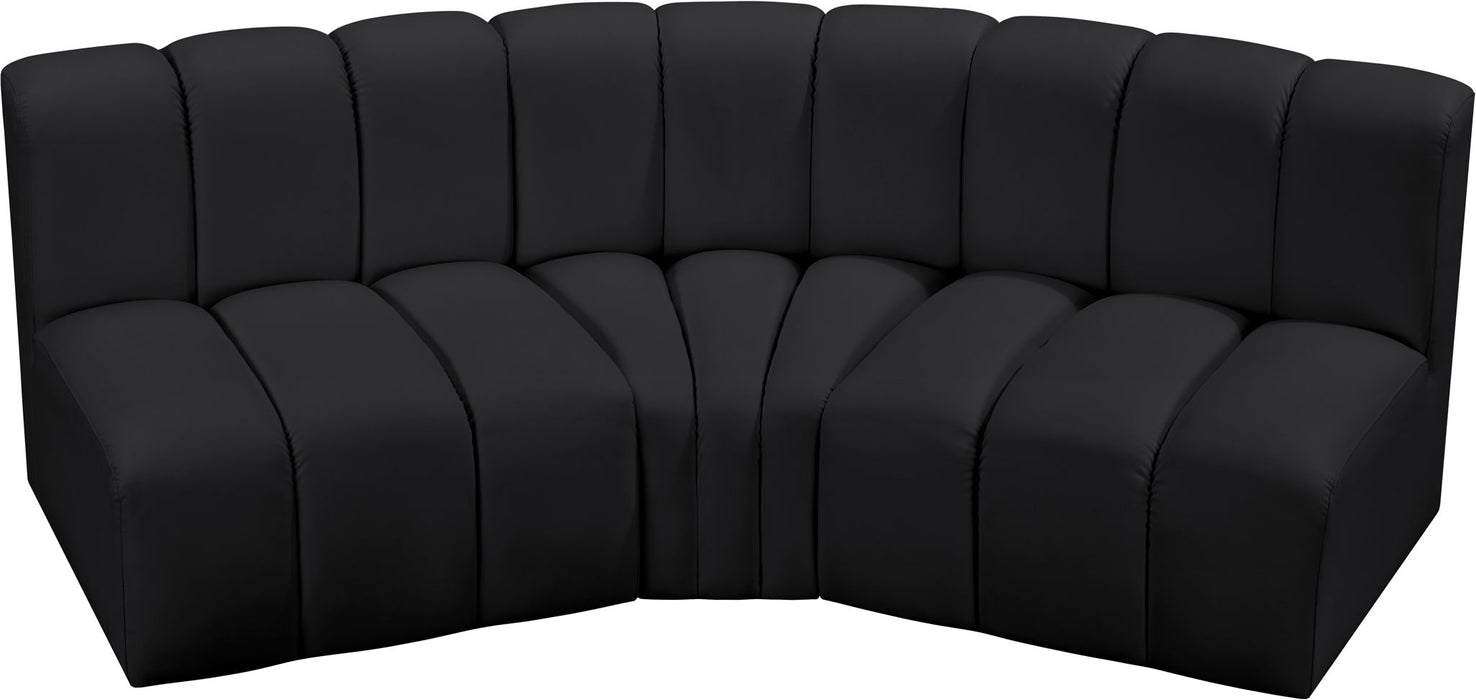 Arc - Faux Leather 3 Piece Modular Corner Sofa