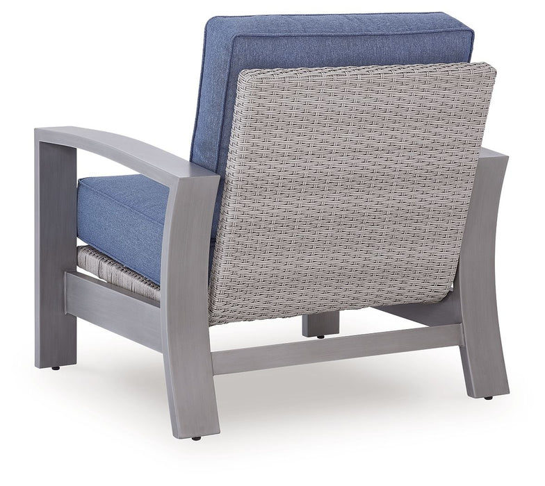 Half Moon Beach - Spring Lounge Chair - Blue / Gray