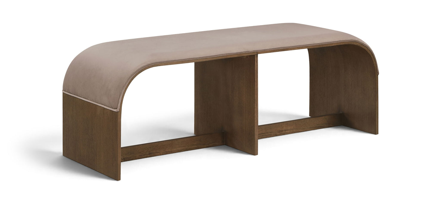 Sable - 52" Velvet Performance Fabric Upholstered Bench