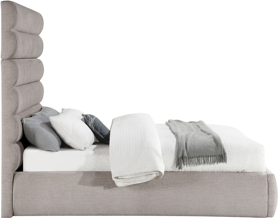 Adam - Linen Fabric Bed With 70.5" Headboard