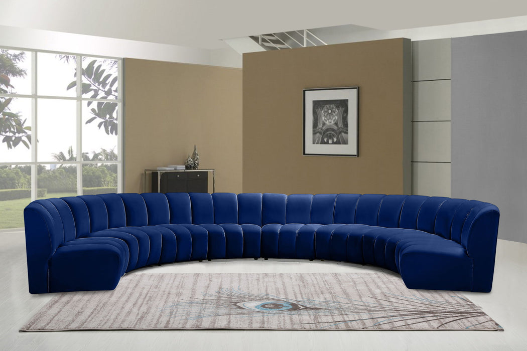 Infinity - 8 Piece Velvet Modular Sectional