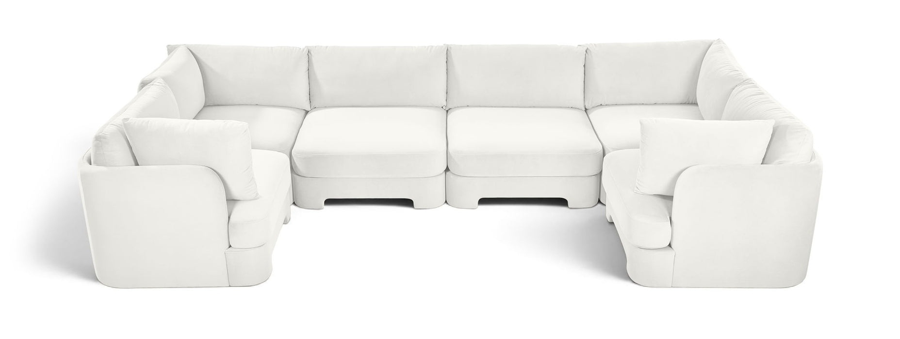 Hammond - Velvet Performance Fabric Upholstered 6 Piece U-Shaped Sectional