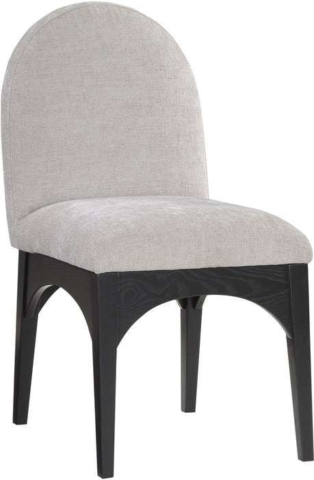 Waldorf - Chenille Dining Side Chair With Black Legs
