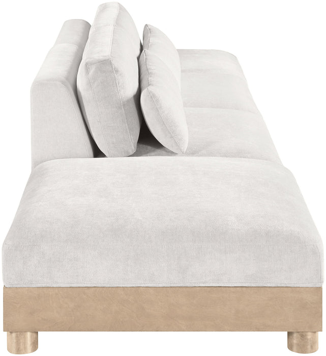 Turin - Chenille Fabric Upholstered Modular Sectional - White