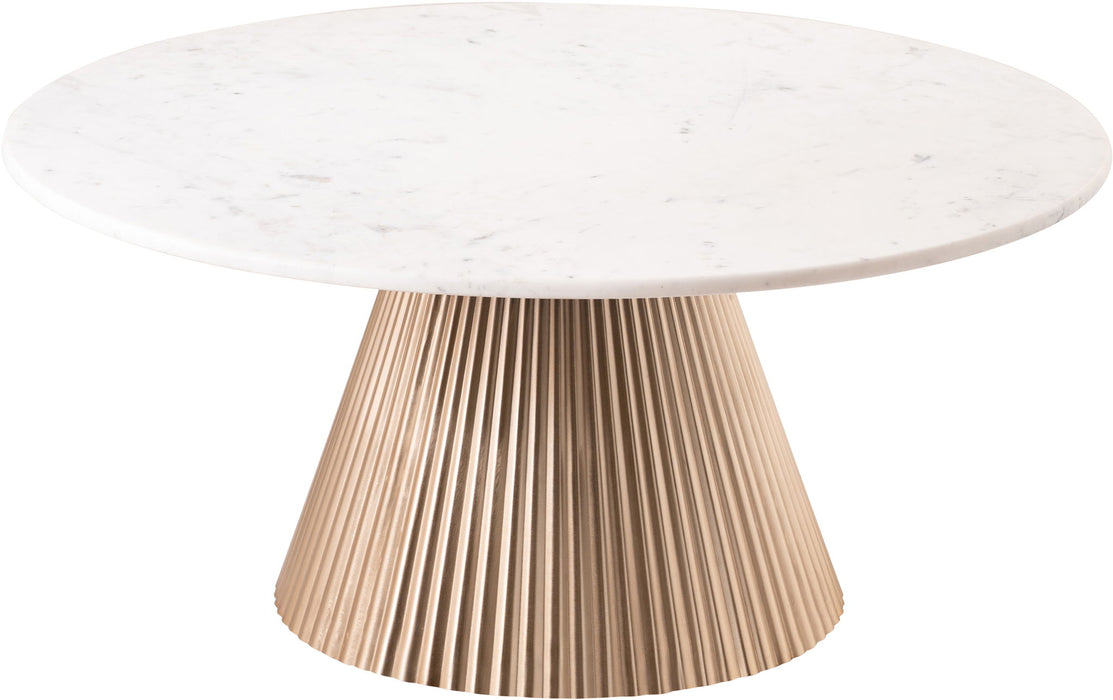 Cindra - Genuine Marble Top And Iron Base Table