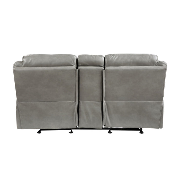 Aram - Double Glider Reclining Loveseat With Center Console, Receptacles And USB Ports