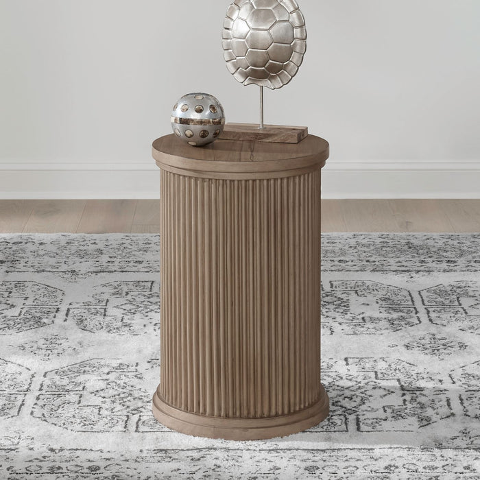 Haven Hills - Round Chairside Table - Camel Beige