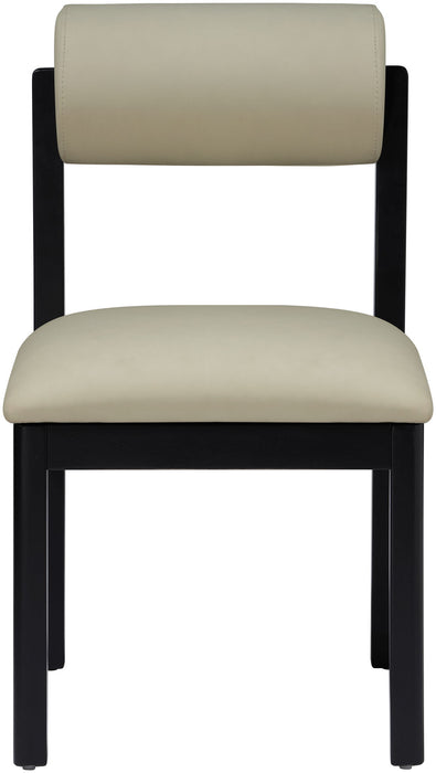 Roundhill - Faux Leather Dining Chair (Set of 2) - Black Frame