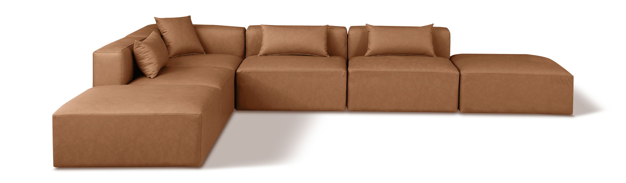 Cube - 6 Piece Modular Corner Armless Sectional