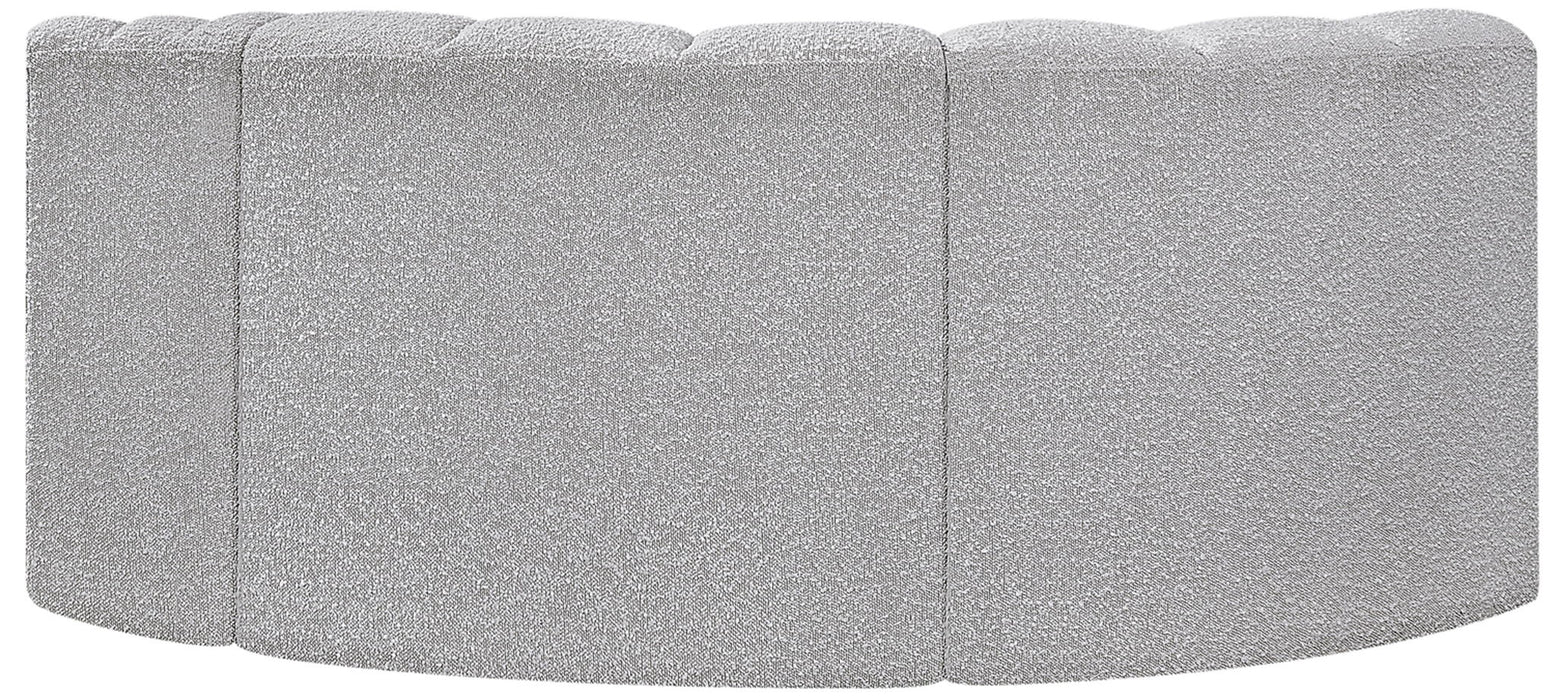 Arc - Boucle Fabric 3 Piece Modular L-Shaped Sofa