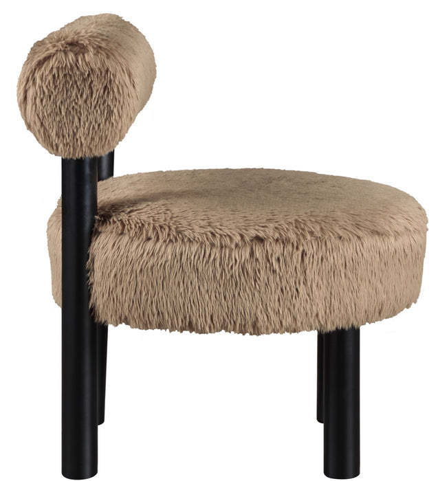 Ambre - Vegan Shearling Fabric Upholstered Accent Chair